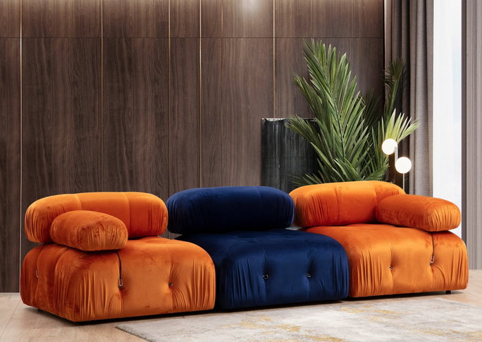 Atelier Del Sofa Bubble L1 Sofá de 1 Plaza Naranja 95x95x75 cm